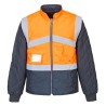 GILET HIVIS BICOLORE REVERSIBLE   Colour:Orange/Marine