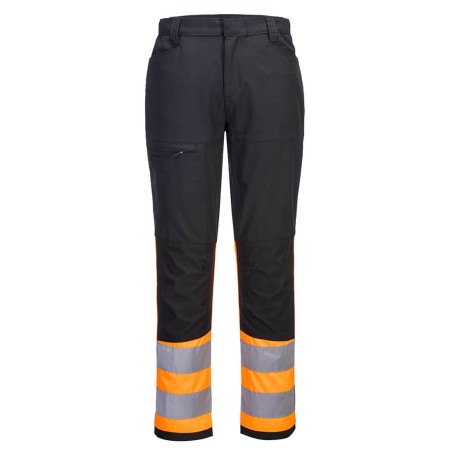 PANTALON DE TRAVAIL STRETCH HV CLASSE 1 ECO WX2  Colour:Orange/Noir