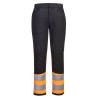 PANTALON DE TRAVAIL STRETCH HV CLASSE 1 ECO WX2  Colour:Orange/Noir