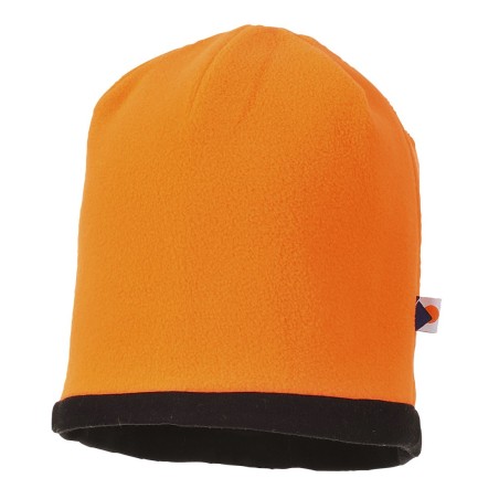 BONNET HI-VIS RÉVERSIBLE Colour:Orange/Noir