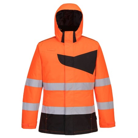 PARKA D'HIVER HAUTE VISIBILITÉ PW2  Colour:Orange/Noir