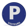 Panneaux de Signalisation Métalliques 30x30 cm - Parking Visiteurs 