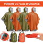 Poncho de Pluie d'Urgence avec Couverture Thermique  