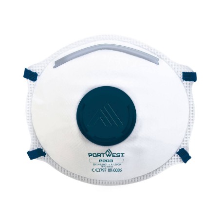 MASQUE FFP2 À VALVE - DOLOMITE (PK10) Colour:Blanc
